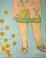 Frau mit gruenen Schuhen