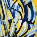 Rhythmus - Aus dem Kreis - Schwarz Weiß  Blau Grau