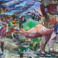 ARTAe 2019. Arno Bojak, Die-Verspottung-des-Kohlhaas-bei-Hameln-240-x-360-cm-Acryl-auf-Nessel-2016