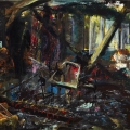 Wo-keine-Götter-sind-warten-Gespenster-220-x-290-cm-2014-Acryl-auf-Nessel