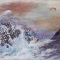 Kathrin Rank, Nebelung, 2024, Öl auf Leinwand, 150 x 185 cm